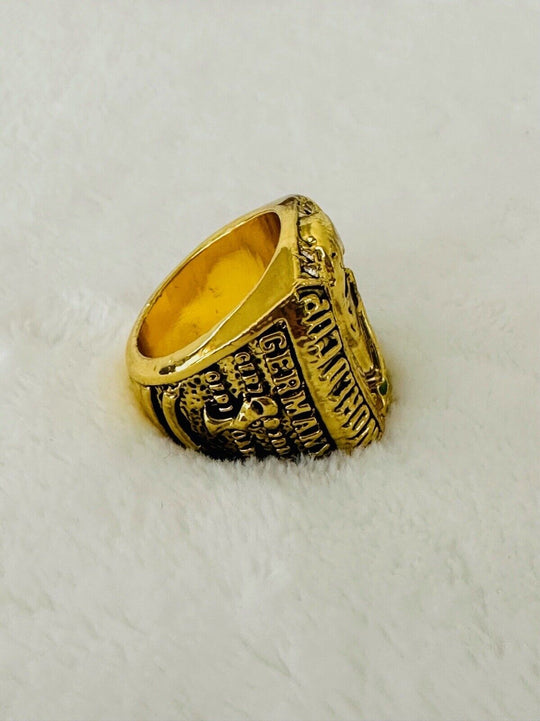 2014 Germany World Cup Soccer 18k GP Championship Ring W Box,  SHIP - EB Sports Champion's Cache