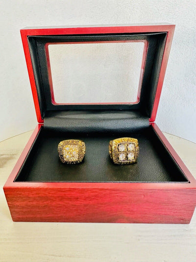 2 PCS Pittsburgh Steelers Ring -Super Bowl Championship SET W Case, US SHIP 78/9 - EB Sports Champion's Cache