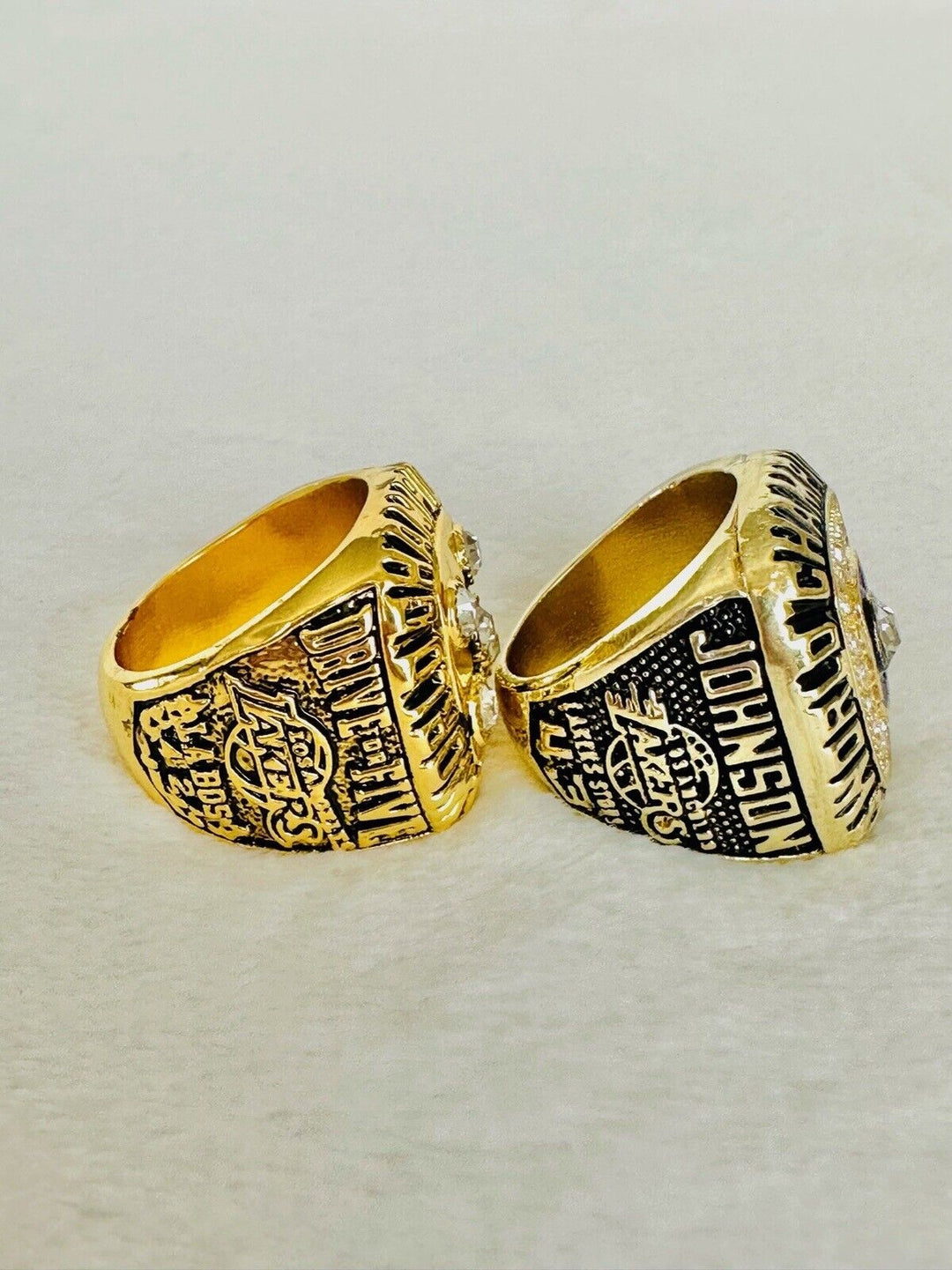 5 Pcs Los Angeles Lakers Ring Set,  SHIP 1980/82/85/87/88 - EB Sports Champion's Cache