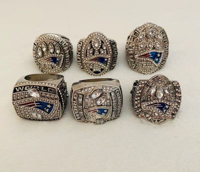 6 PCS New England Patriots Championship Ring Complete Set, US SHIP - EB Sports Champion's Cache