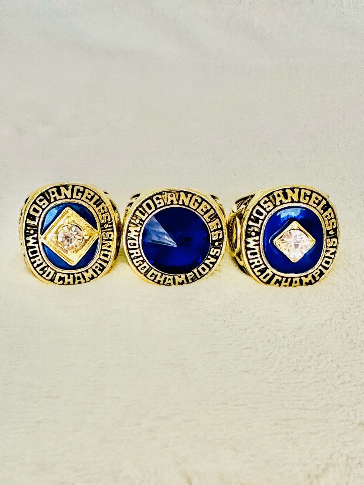 3 PCS LA Dodgers Championship Ring Set,  SHIP. 1959/63/65 - EB Sports Champion's Cache