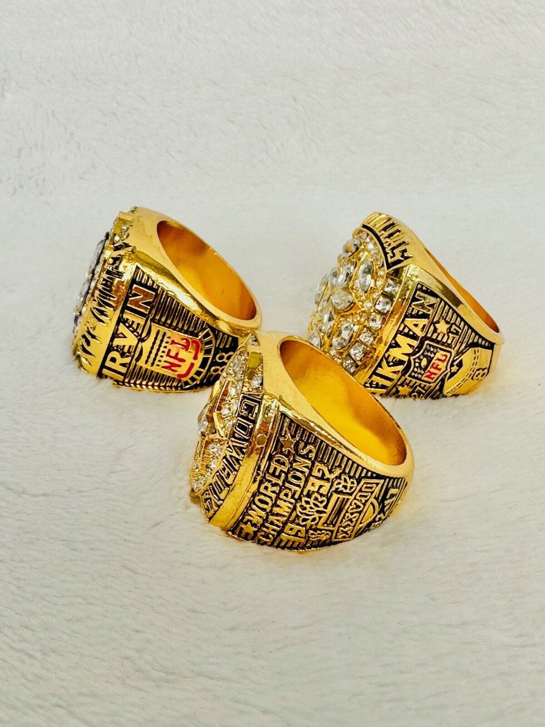 3 PCS Dallas Cowboys Championship Ring SET, US SHIP 1992/93/95 - EB Sports Champion's Cache