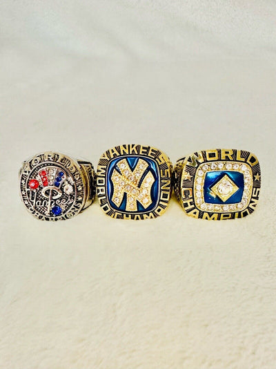 3 PCS NEW YORK Yankees World Series Champions Ring Set, US SHIP 1963/77/78 - EB Sports Champion's Cache