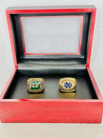 2 PCS Notre Dame Championship Display fan Ring W Box, US SHIP 1977/88 - EB Sports Champion's Cache