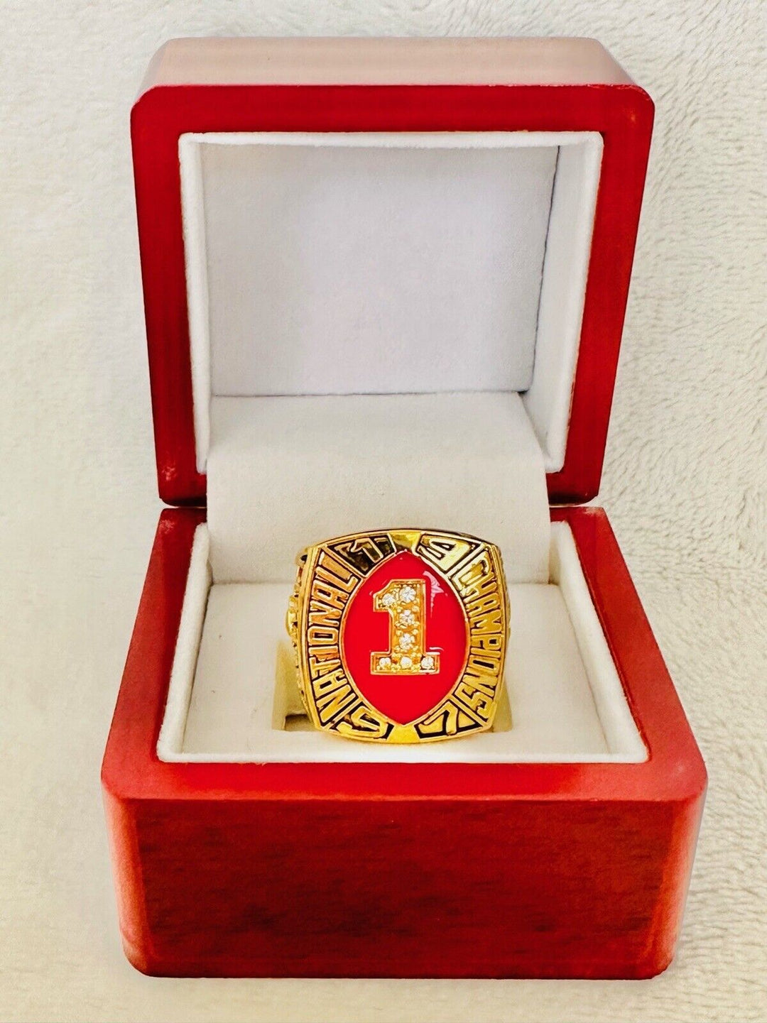 1997 Nebraska Cornhuskers 18k GP Brass Championship Ring W Box, US SHIP - EB Sports Champion's Cache