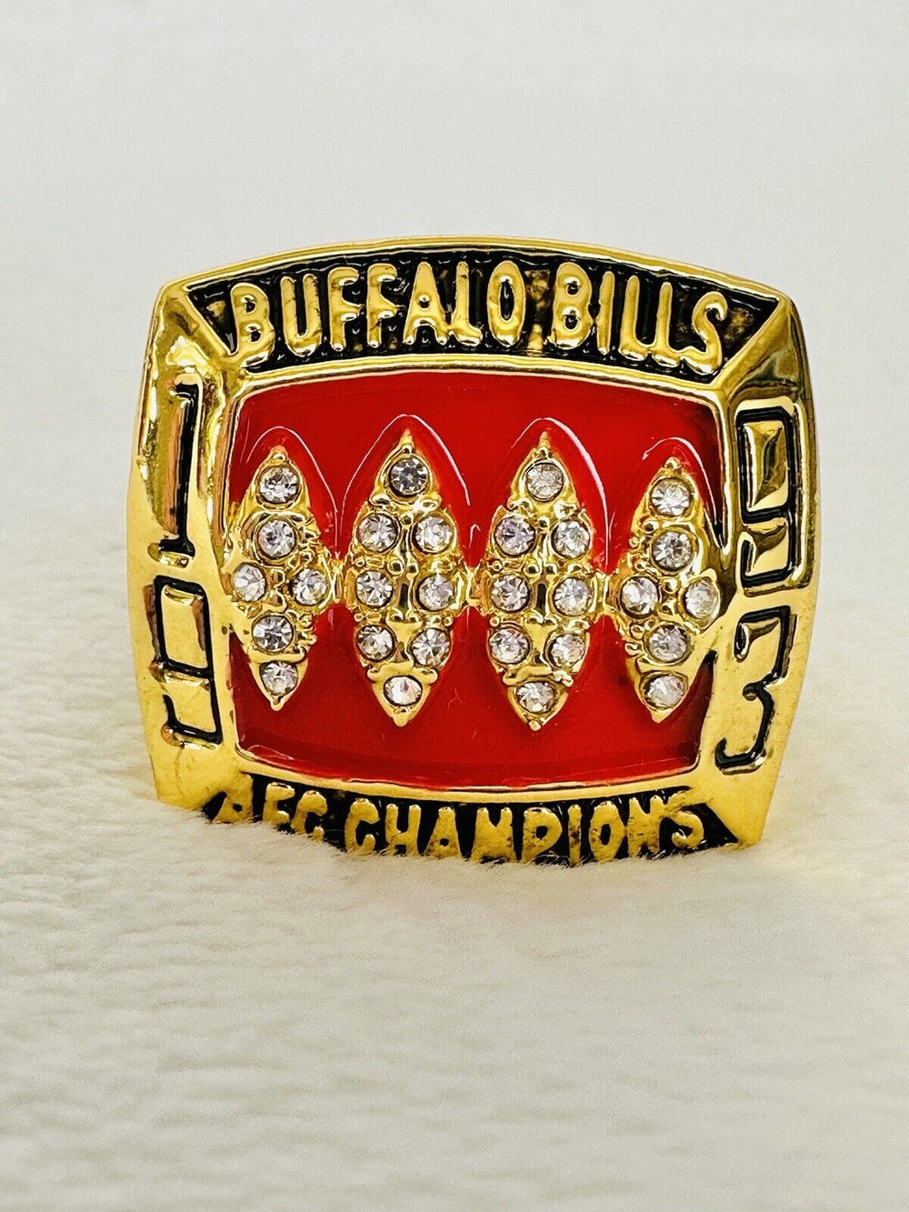 1993 Buffalo Bills AFC Championship Ring W Box Replica, Kelly, US SHIP - EB Sports Champion's Cache