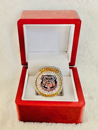 2023 Georgia Bulldogs National Championship Ring W Box, 24K, US SHIP - EB Sports Champion's Cache