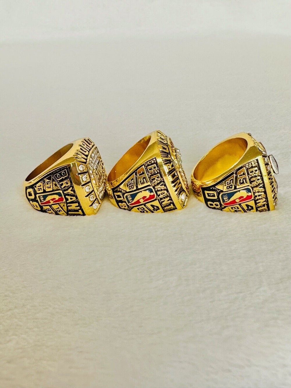 3 Pcs Los Angeles Lakers 3 Peat Ring Set, USA SHIP 2000/01/02 - EB Sports Champion's Cache