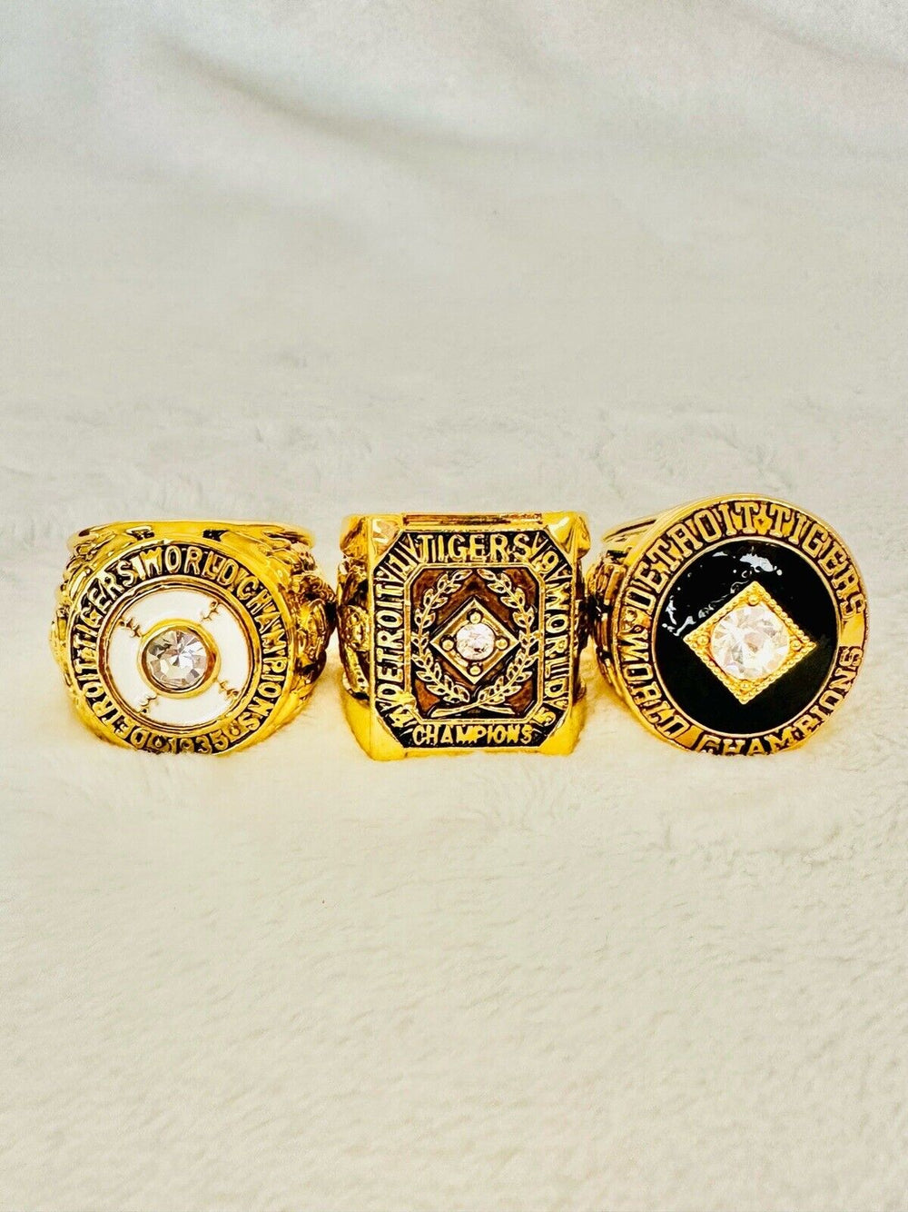 6 PCS Detroit Tigers World Series Championship Ring Set, US SHIP 1935-2006 - EB Sports Champion's Cache