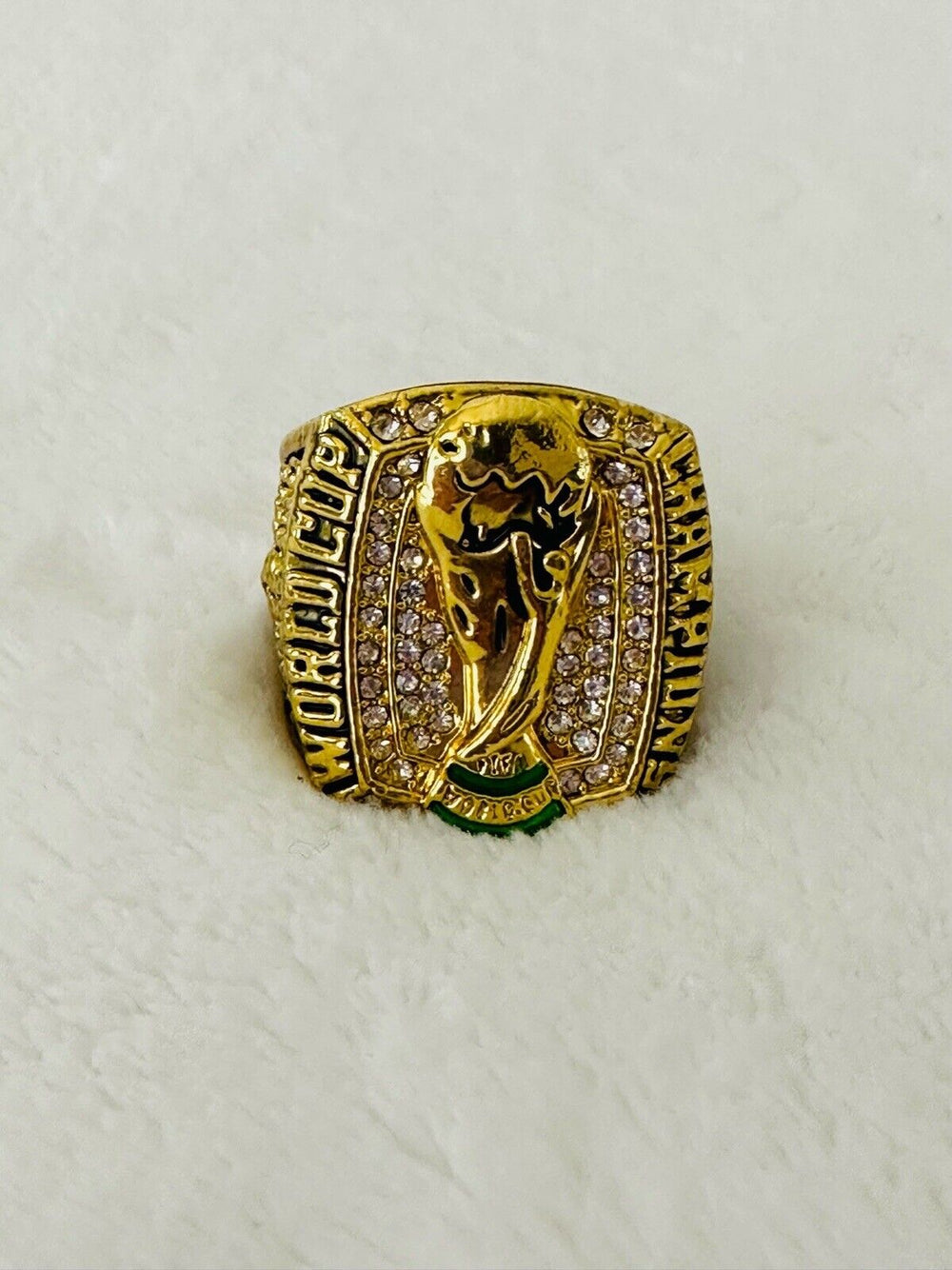 2014 Germany World Cup Soccer 18k GP Championship Ring W Box,  SHIP - EB Sports Champion's Cache