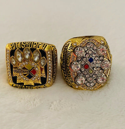 2 PCS Pittsburgh Steelers Ring -Super Bowl Championship SET, USA SHIP 2005/08 - EB Sports Champion's Cache