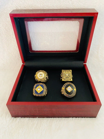 4 PCS Detroit Tigers World Series Championship Replica Ring Set W Box,  SHIP - EB Sports Champion's Cache