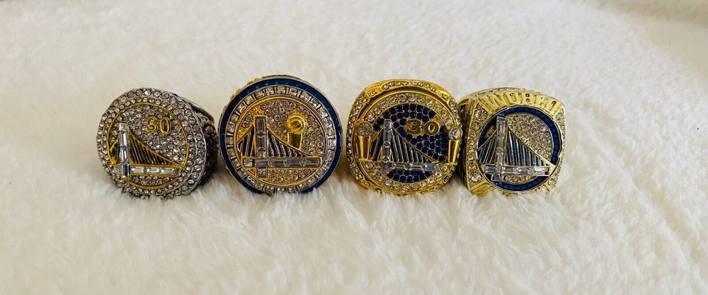 4 PCS Golden State Warriors Championship Ring Complete Set W Box,  SHIP - EB Sports Champion's Cache