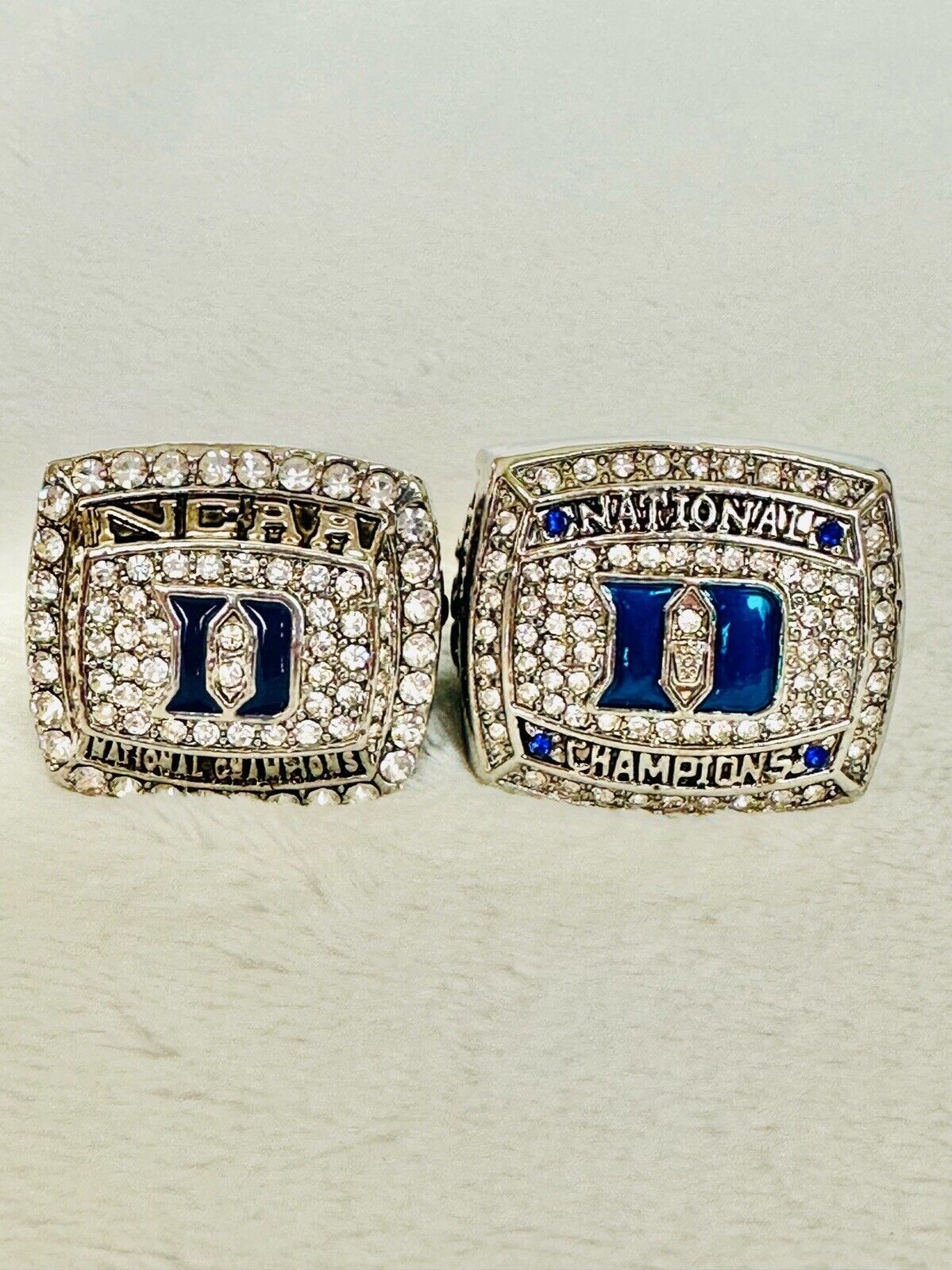 2 PCS Duke Blue Devils National Champions Ring, US SHIP, 2015X2 - EB Sports Champion's Cache