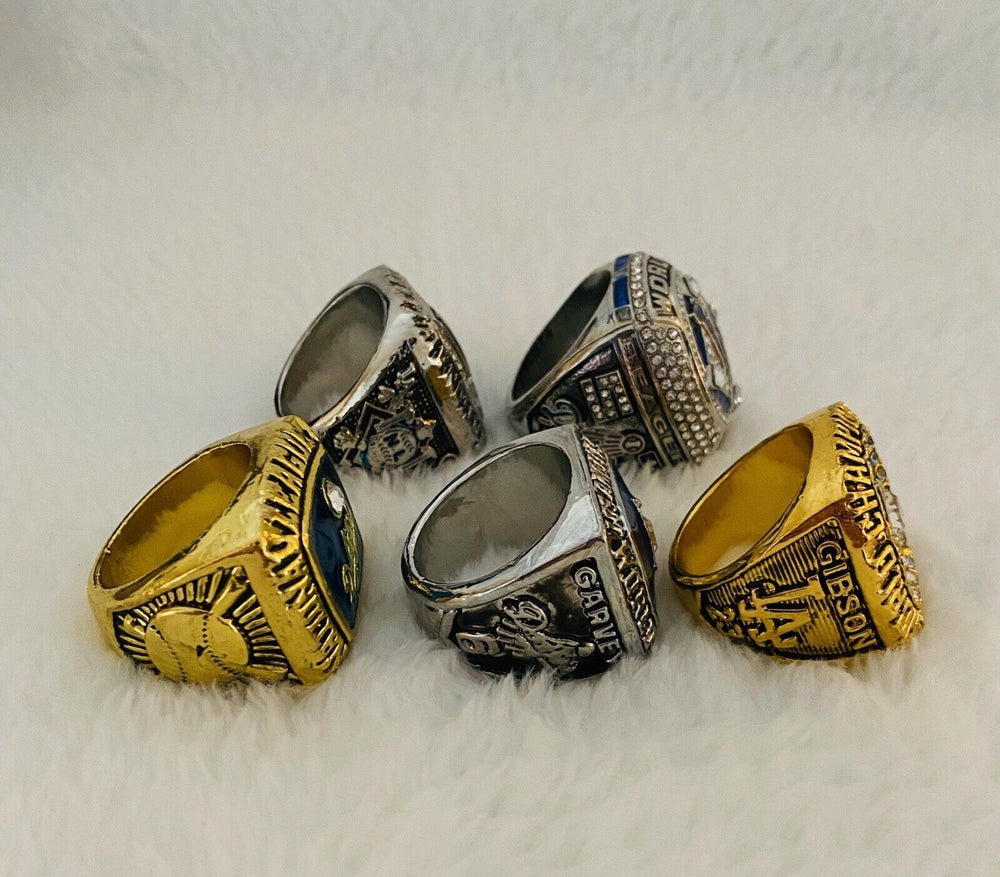 5 LA Dodgers Championship Ring Set,  SHIP - EB Sports Champion's Cache