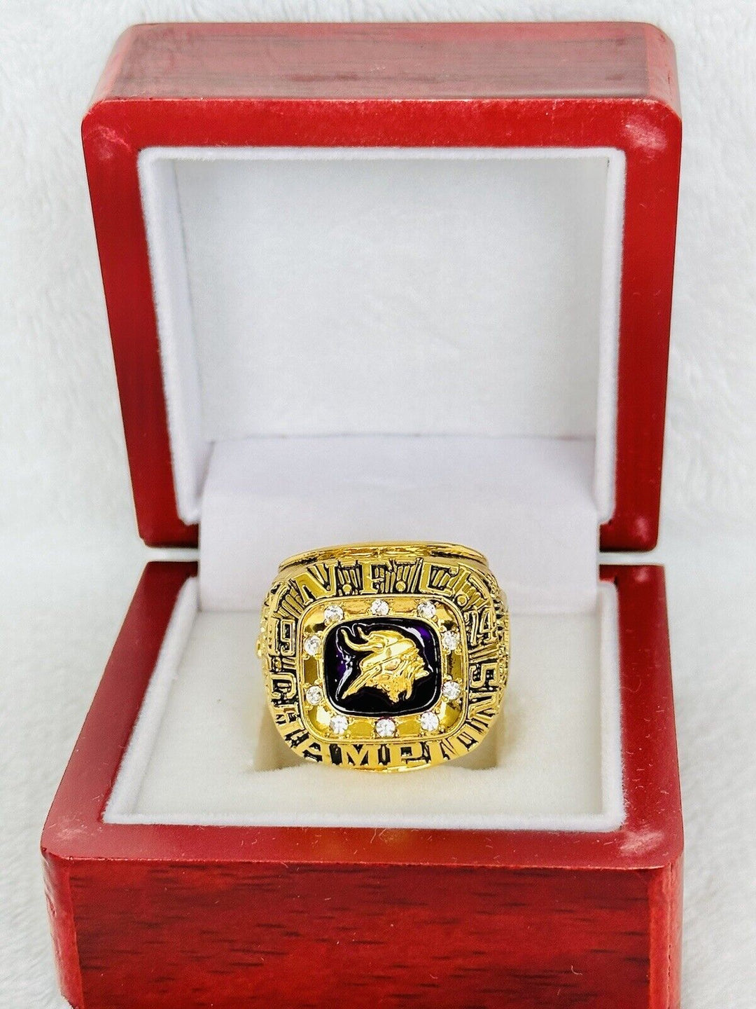 1974 Minnesota Vikings NFC Championship Ring, W Box, US SHIP - EB Sports Champion's Cache