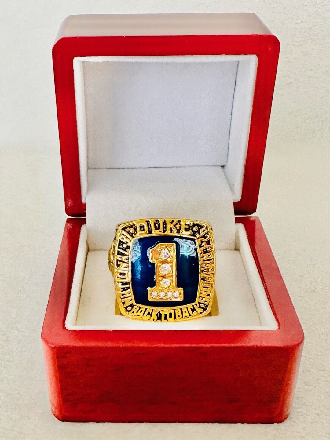 1992 Duke Blue Devils National Champions Basketball Ring W Box, US SHIP Coach K - EB Sports Champion's Cache