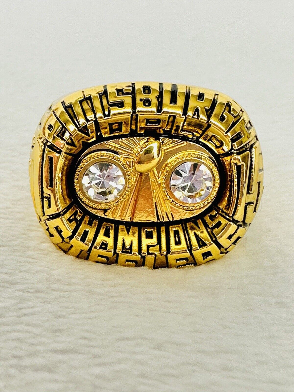 1975 Pittsburgh Steelers Ring W Box Super Bowl Championship Replica, USA SHIP - EB Sports Champion's Cache