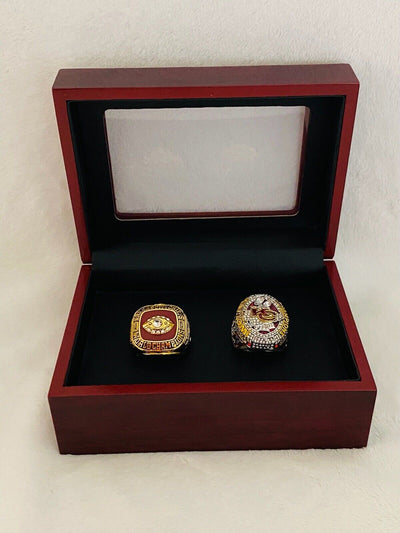 2PCS Chiefs Ring Kansas City Chiefs SUPER BOWL Ring SET W Case US SHIP - EB Sports Champion's Cache