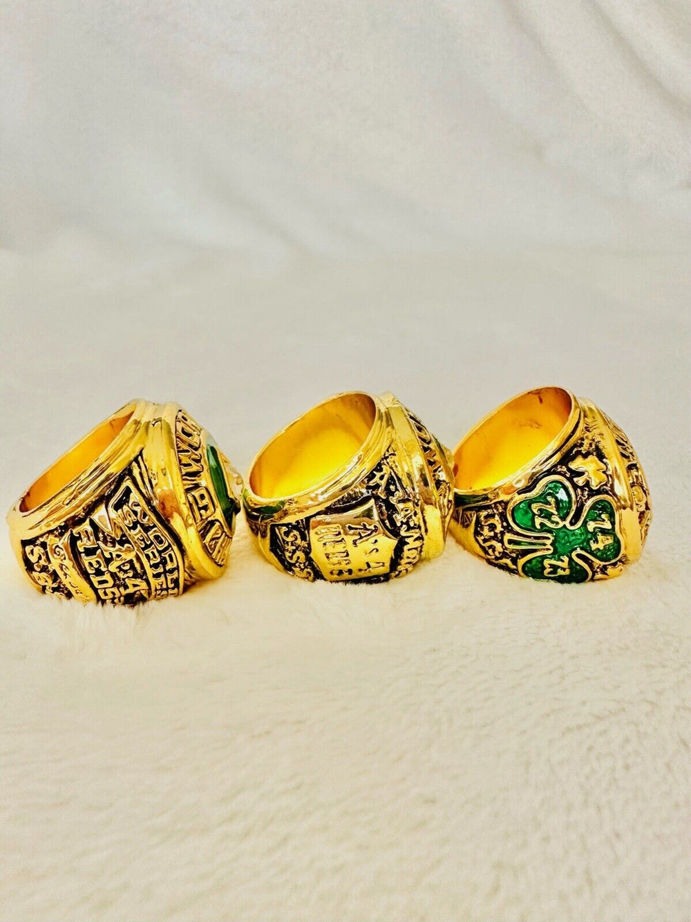 3 PCS Oakland Athletics World Series Ring Complete Set, US SHIP 1972/73/74 - EB Sports Champion's Cache