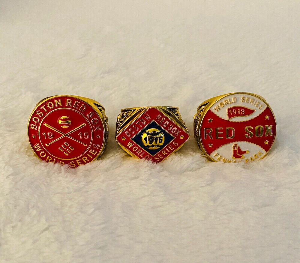 3 PCS Red Sox World Series Babe Ruth Championship Ring Set W Box,  SHIP - EB Sports Champion's Cache