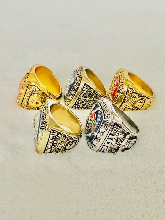 5 PCS Denver Broncos AFC Championship Ring Set W Case,  SHIP - EB Sports Champion's Cache