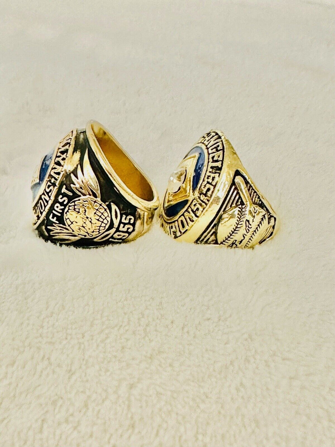 2 PCS LA Dodgers Championship Ring Set W Box,  SHIP. 1955 And 1959 - EB Sports Champion's Cache