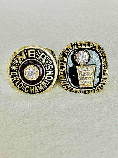 2 Pcs Los Angeles Lakers Ring Set,  SHIP 1982/85 - EB Sports Champion's Cache