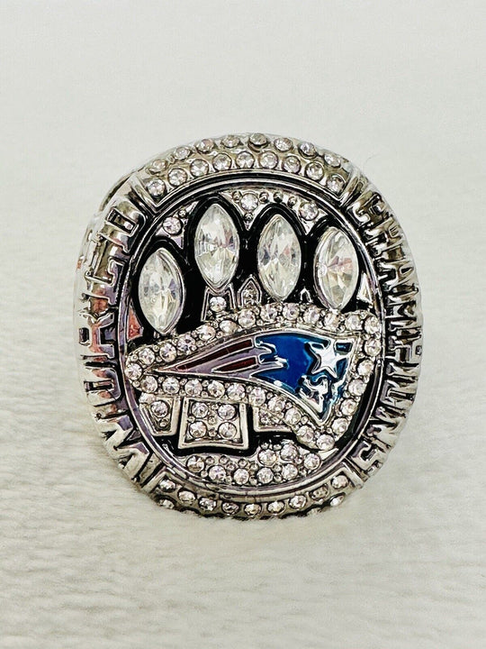 2014 New England Patriots Championship Ring W Box Silver Plated, Brady, US SHIP - EB Sports Champion's Cache