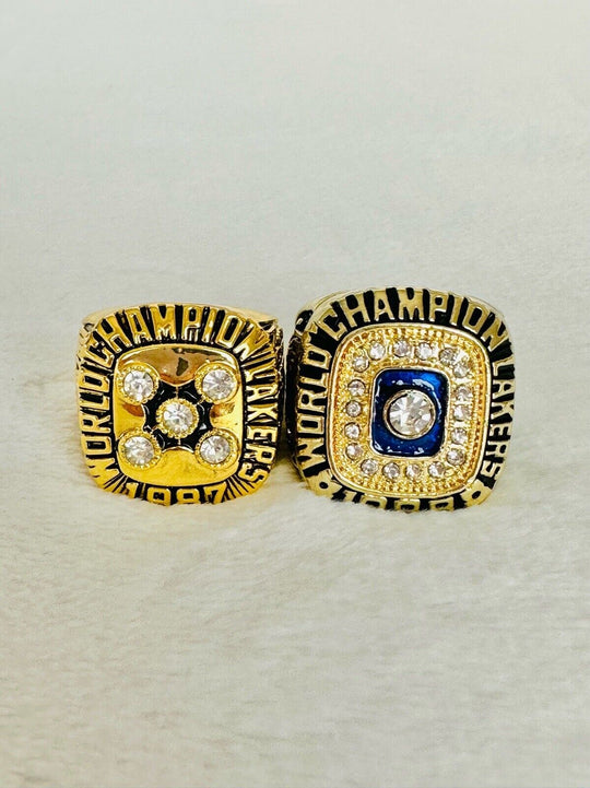 5 Pcs Los Angeles Lakers Ring Set,  SHIP 1980/82/85/87/88 - EB Sports Champion's Cache