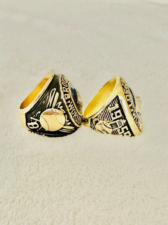 2 PCS LA Dodgers Championship Ring Set W Box,  SHIP. 1955 And 1959 - EB Sports Champion's Cache