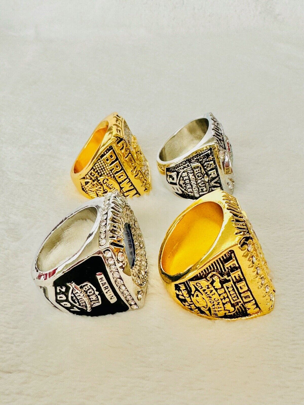 4 PCS Florida Gators Championship Ring, US SHIP, 2000/06/07/08 - EB Sports Champion's Cache