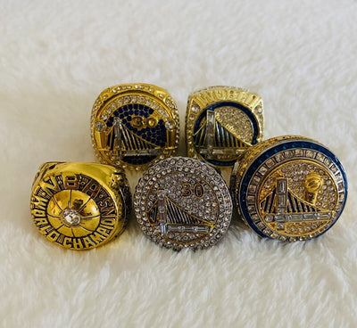 5 PCS Golden State Warriors Championship Ring Complete Set,  SHIP - EB Sports Champion's Cache