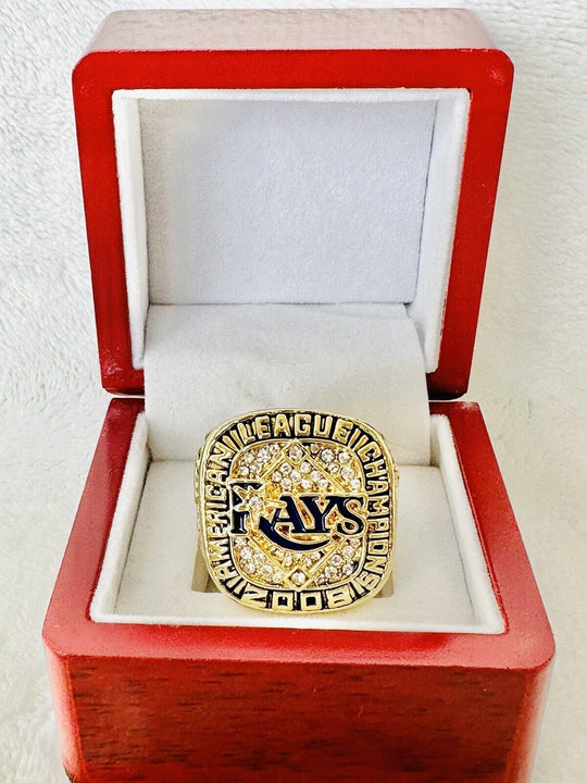 2008 Tampa Bay Rays American League Championship Ring W Box,  SHIP - EB Sports Champion's Cache