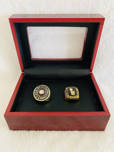 2 Pcs Los Angeles Lakers Ring Set W Box,  SHIP 1982/85 - EB Sports Champion's Cache