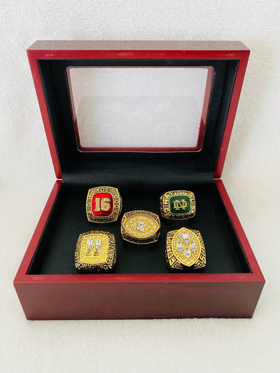 5 Pcs Joe Montana Ultimate Collection 49ers Ring Set W Box, US SHIP - EB Sports Champion's Cache