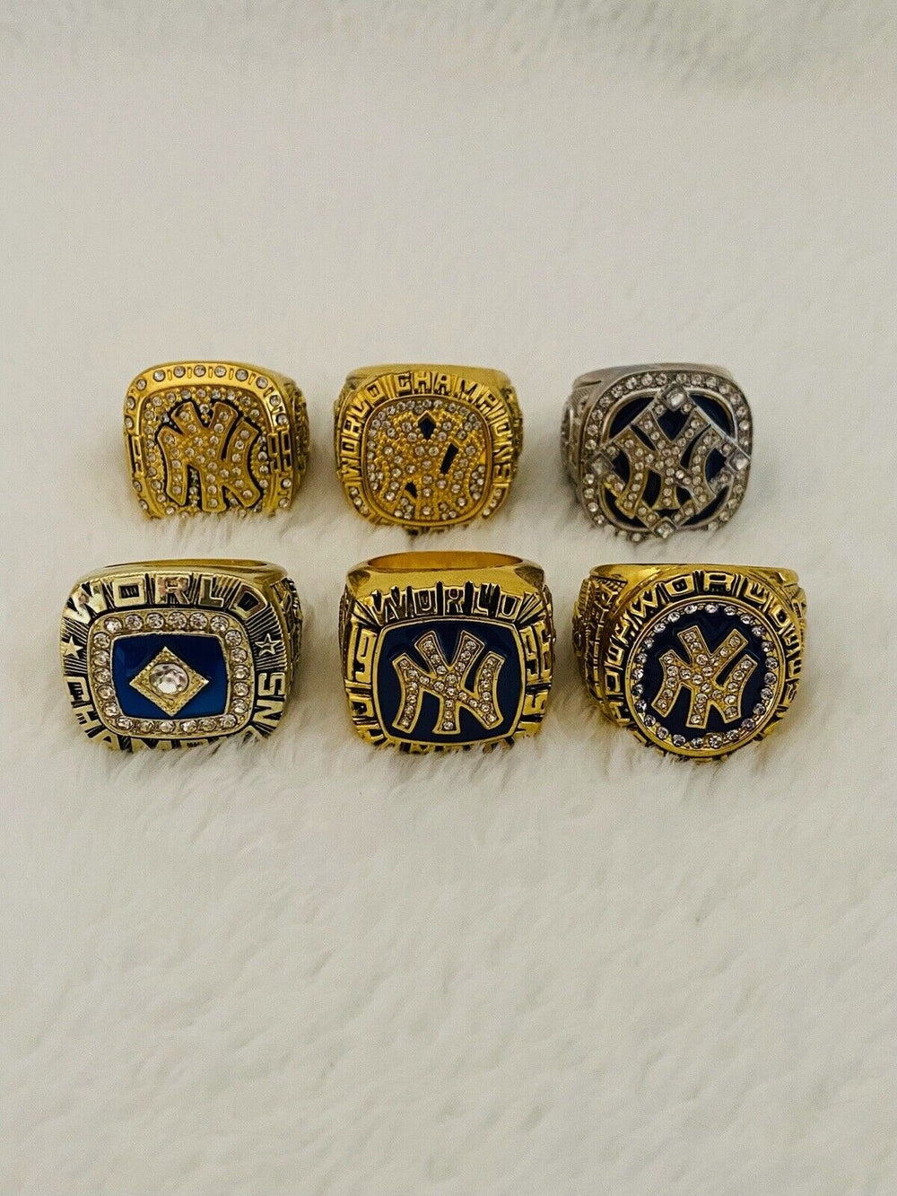 6 NEW YORK Yankees World Series Champions Ring Set W Box, US SHIP Last 6 - EB Sports Champion's Cache