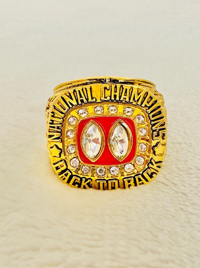 1995 Nebraska Cornhuskers 18k GP Brass Championship Ring, US SHIP - EB Sports Champion's Cache