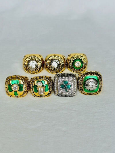 7 PCS Boston Celtics NBA Championship Complete Ring Set, USA SHIP - EB Sports Champion's Cache