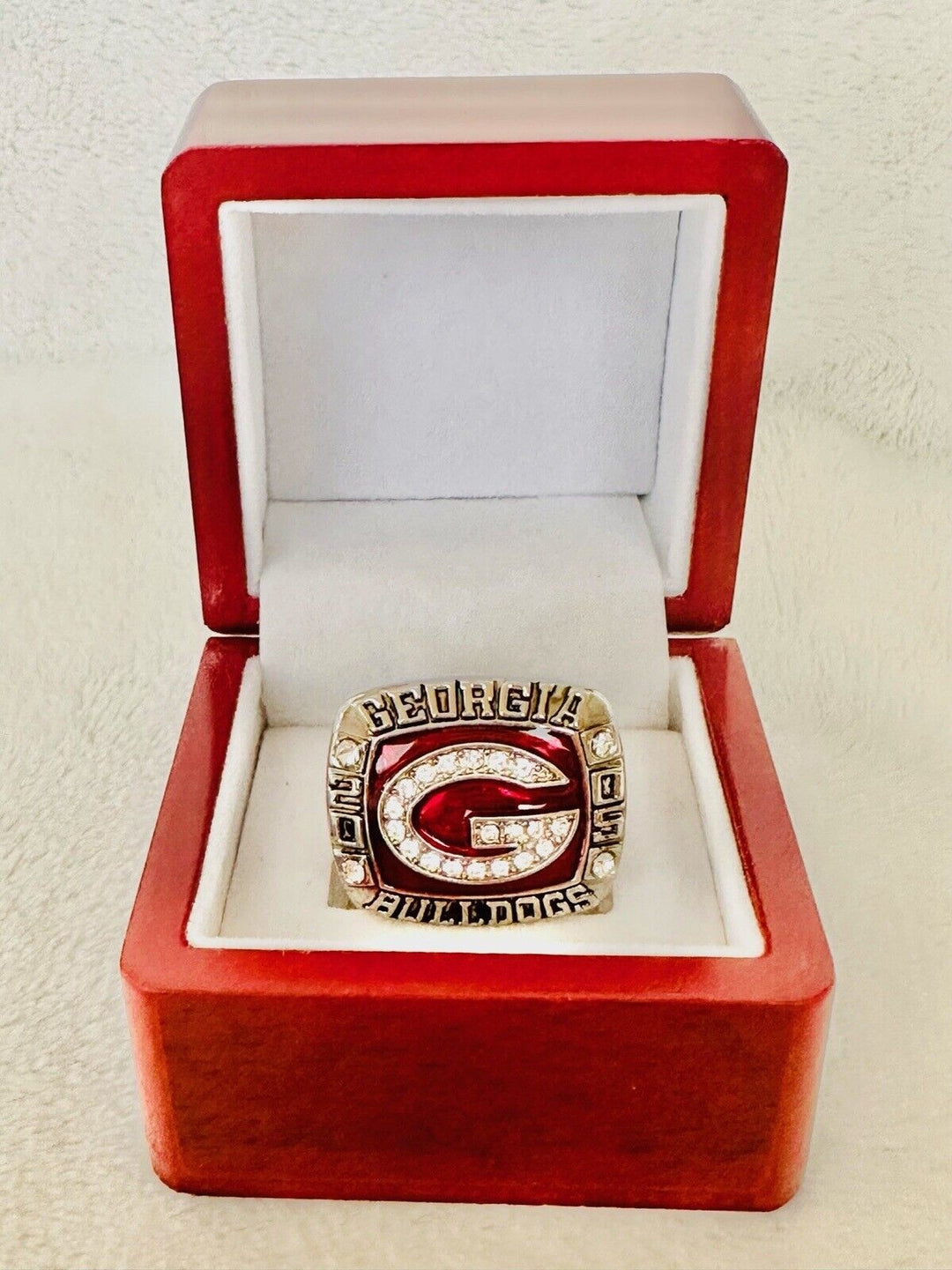 2005 Georgia Bulldogs Championship Ring W Box, US SHIP - EB Sports Champion's Cache