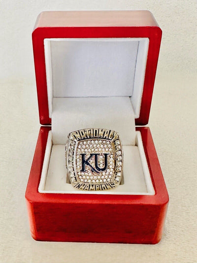 2008 Kansas Jayhawks Basketball National Championship Ring W Box, US SHIP - EB Sports Champion's Cache