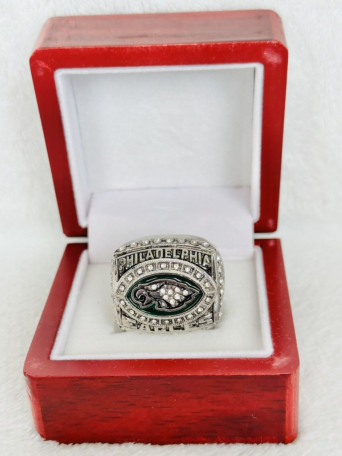 Philadelphia Eagles 2004 NFC Championship Ring W Box, USA Seller - EB Sports Champion's Cache