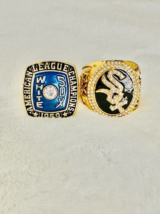 2 Chicago White Sox World Series Ring Set W Box,  SHIP 1959 / 2005 - EB Sports Champion's Cache