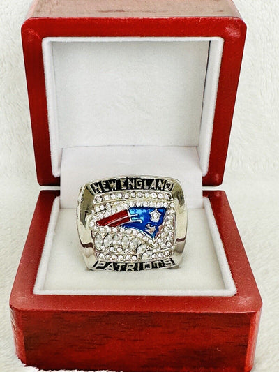 2011 New England Patriots Championship Ring W Box Silver Plated, Brady, US SHIP - EB Sports Champion's Cache