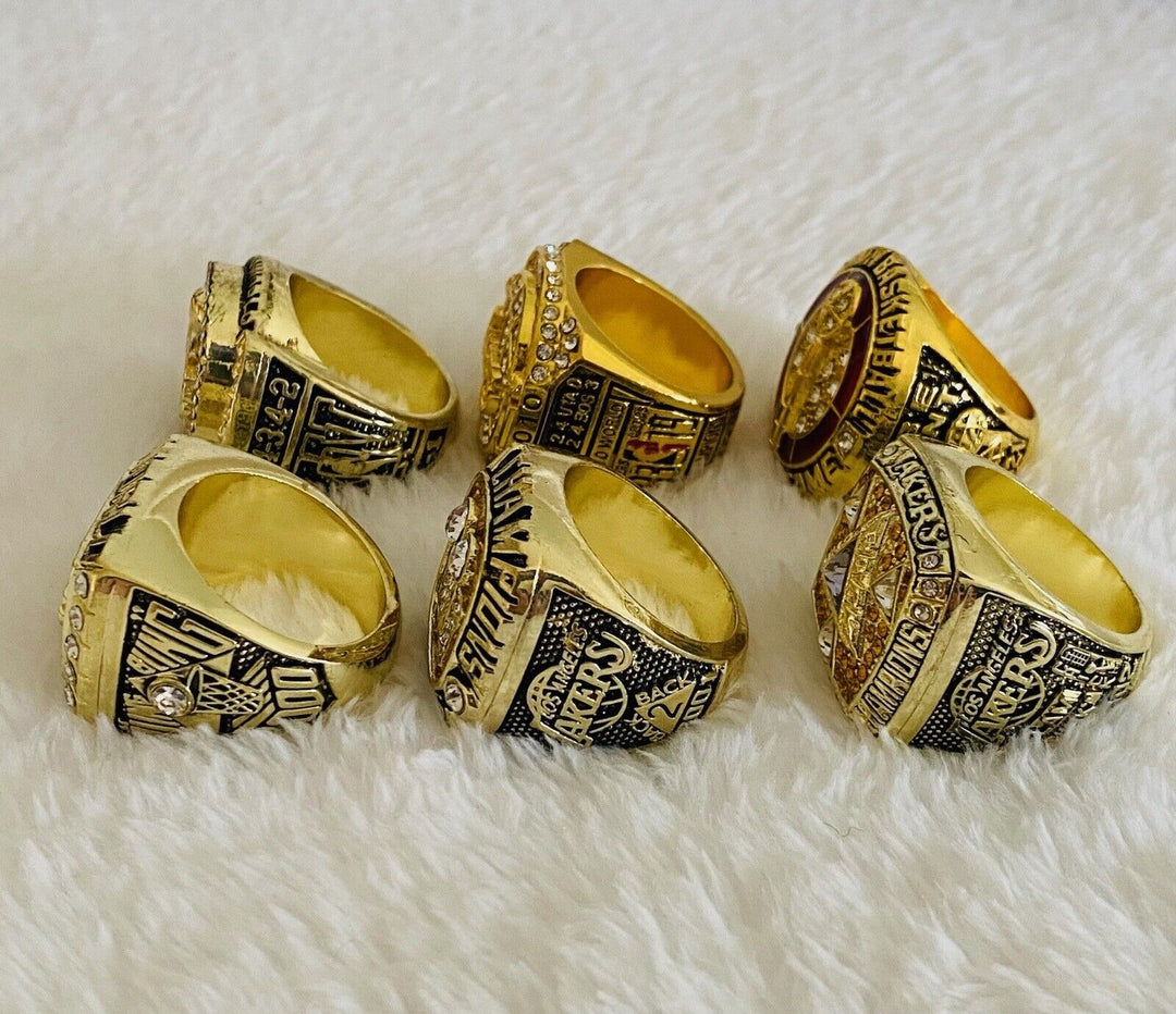 6 Pcs Los Angeles Lakers Kobe Bryant Ultimate Ring Collection Set,  SHIP - EB Sports Champion's Cache