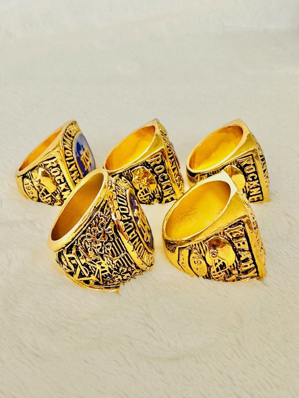 5 PCS Notre Dame Championship Display fan Ring Set, US SHIP 1924-46 - EB Sports Champion's Cache