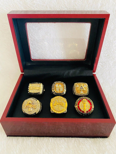 6 Pcs Los Angeles Lakers Kobe Bryant Ultimate Ring Collection Set,  SHIP - EB Sports Champion's Cache