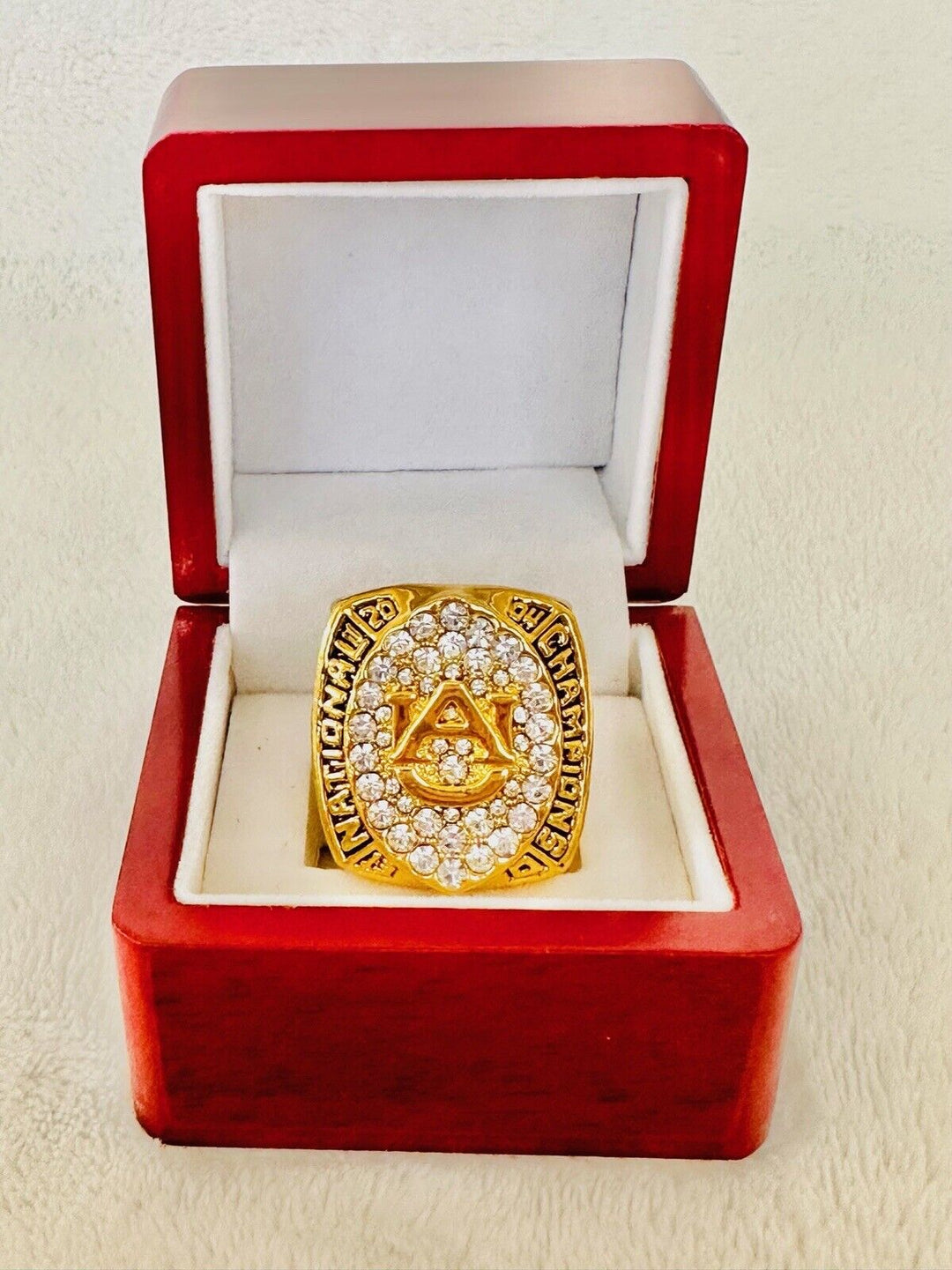 2004 Auburn Tigers NCAA National Championship Ring W Box, Irons, US SHIP - EB Sports Champion's Cache