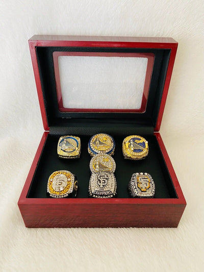 7 PCS San Francisco Collection Championship Ring SET W Box,  SHIP - EB Sports Champion's Cache