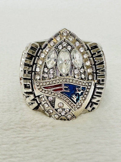 2004 New England Patriots Championship Ring Silver Plated, Brady, US SHIP - EB Sports Champion's Cache